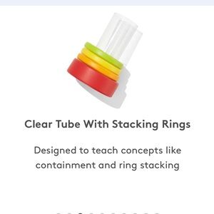 Lovevery Clear Tube with Stacking Rings from Explorer Play Kit (Months 9-10)